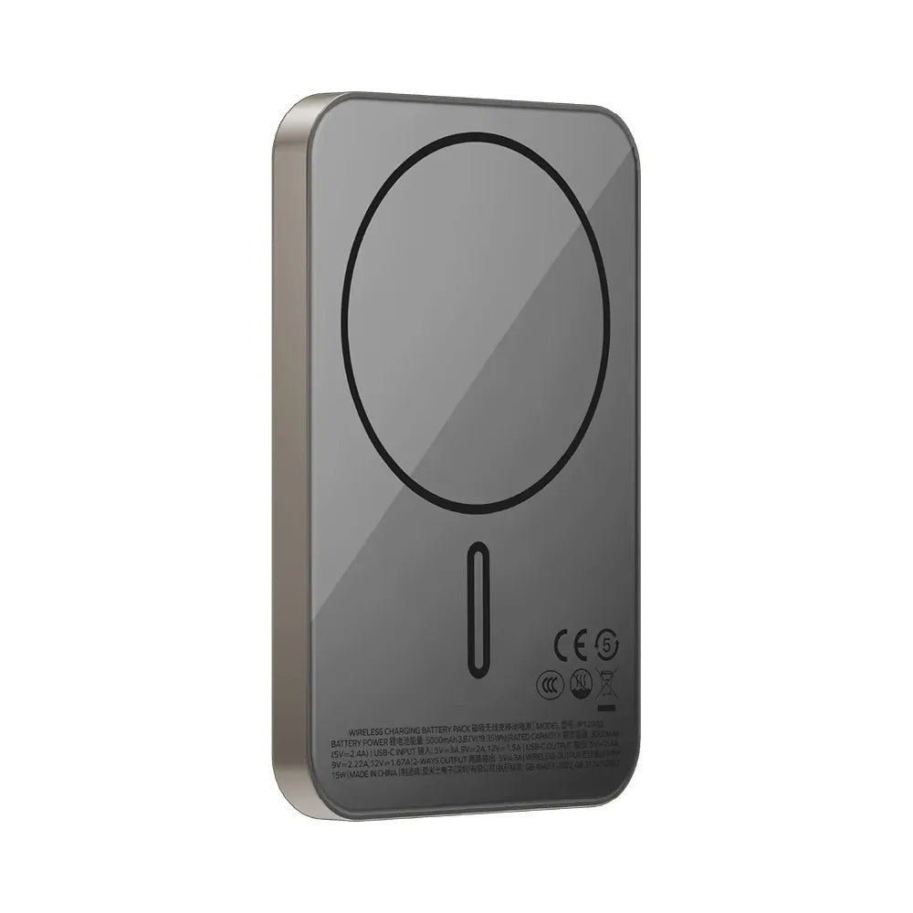 IP129Q2L | Momax 1-Power Q.Pass 5000mAh Qi2 Magnetic Wireless Battery Pack | Titanium - GulfStore.com