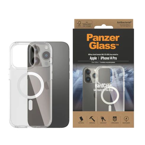 PanzerGlass™ HardCase MagSafe Compatible Apple iPhone 14 Pro | Clear | Transparent - 410