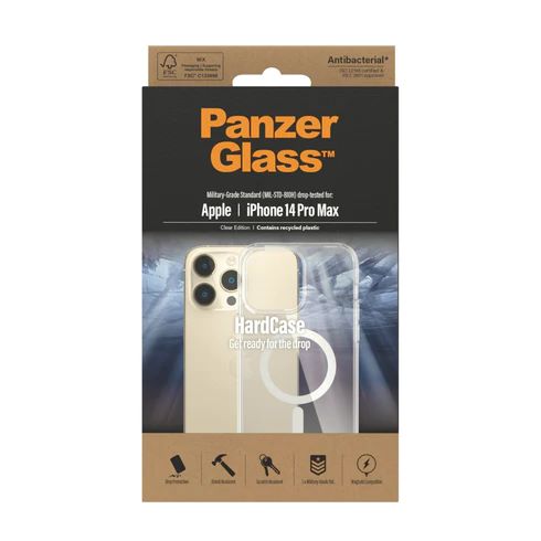PanzerGlass™ HardCase MagSafe Compatible Apple iPhone 14 Pro Max | Clear | Transparent - 412