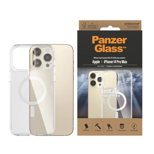 PanzerGlass™ HardCase MagSafe Compatible Apple iPhone 14 Pro Max | Clear | Transparent - 412