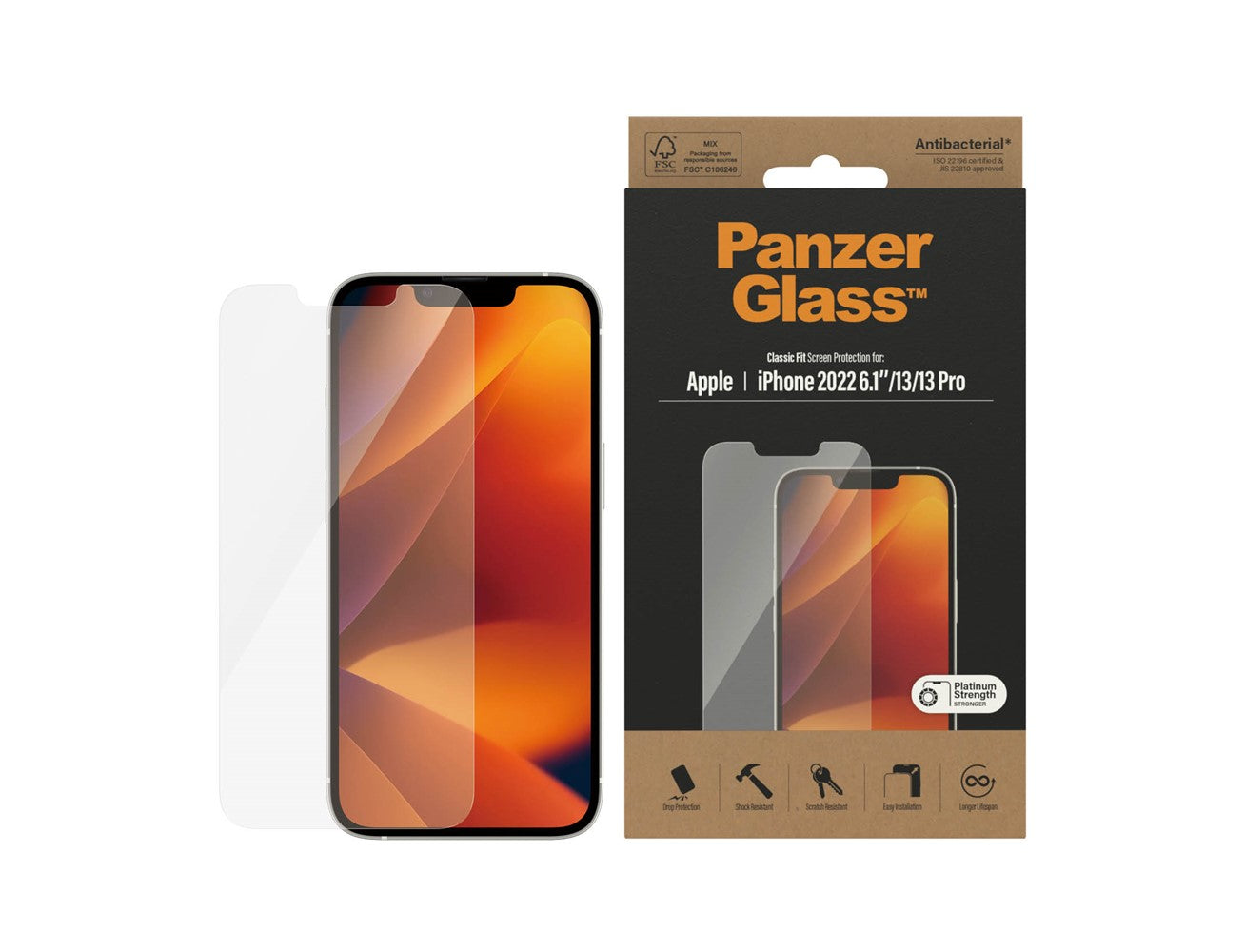 PanzerGlass™ Screen Protector Apple iPhone 14 | 13 | 13 Pro | Classic Fit - 2767