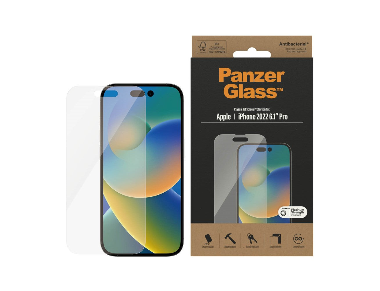 PanzerGlass™ Screen Protector Apple iPhone 14 Pro | Classic Fit - 2768