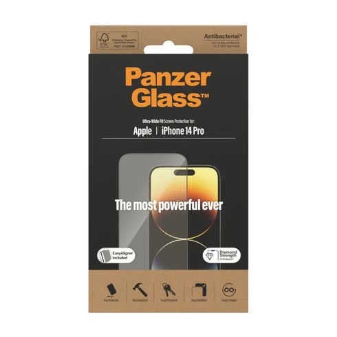 PanzerGlass™ Screen Protector Apple iPhone 14 Pro | Ultra-Wide Fit w. EasyAligner - 2784