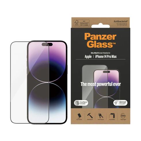 PanzerGlass™ Screen Protector Apple iPhone 14 Pro Max | Ultra-Wide Fit w. EasyAligner - 2786
