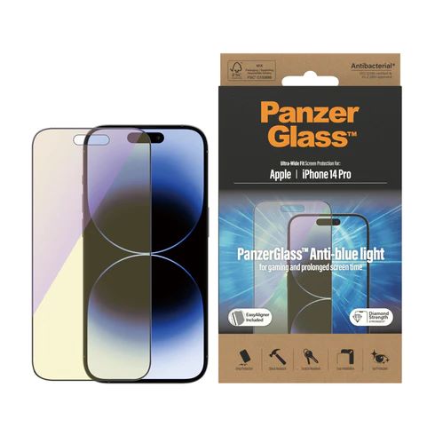 PanzerGlass™ Anti-blue light Screen Protector Apple iPhone 14 Pro | Ultra-Wide Fit w. EasyAligner - 2792