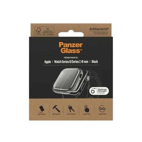 PanzerGlass™ Full Body Apple Watch Series 8 | 7 | 41mm | Screen Protector Glass| Black