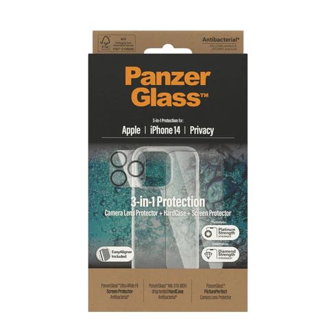 PanzerGlass™ 3-in-1 Privacy Protection Pack iPhone 14 - B0401+P2783