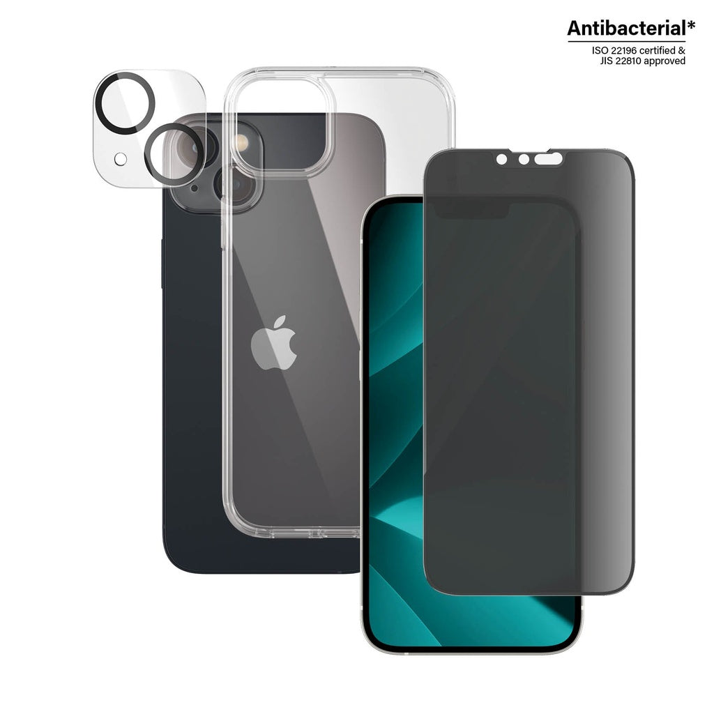 310103645، مجموعة PanzerGlass™ 3 في 1 لحماية الخصوصية لهاتف iPhone 14 Plus - B0403+P2785