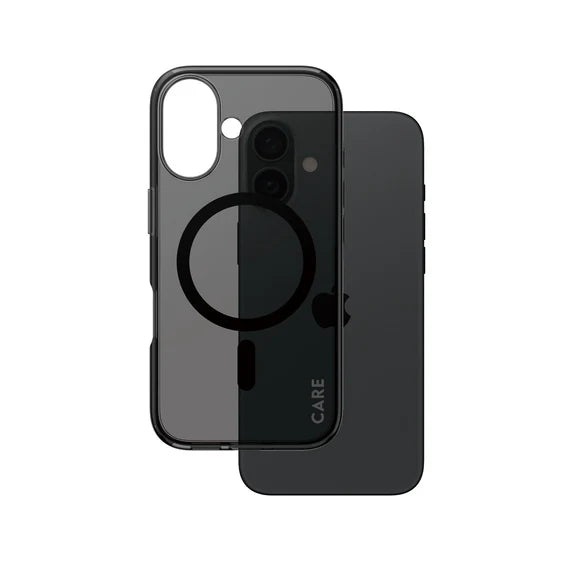 CARE™ by PanzerGlass® Urban Combat Case Smokey w. Black MagSafe iPhone 16