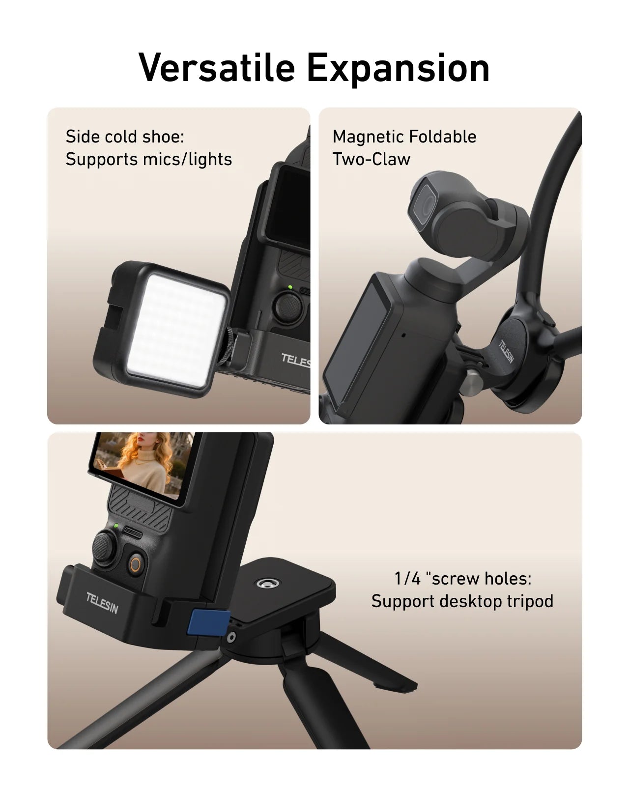 Telesin Magnetic Mount Stand for Pocket 3/4