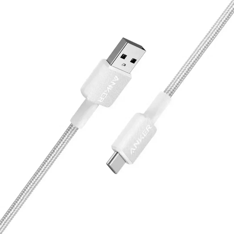 Anker 322 USB-A to USB-C Cable Braided (1.8m/6ft) (White)