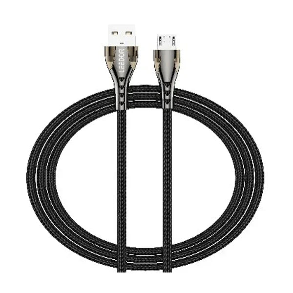 LD-007T، كابل مضفر من ليدور بطول 1 متر من USB إلى Type C، أسود