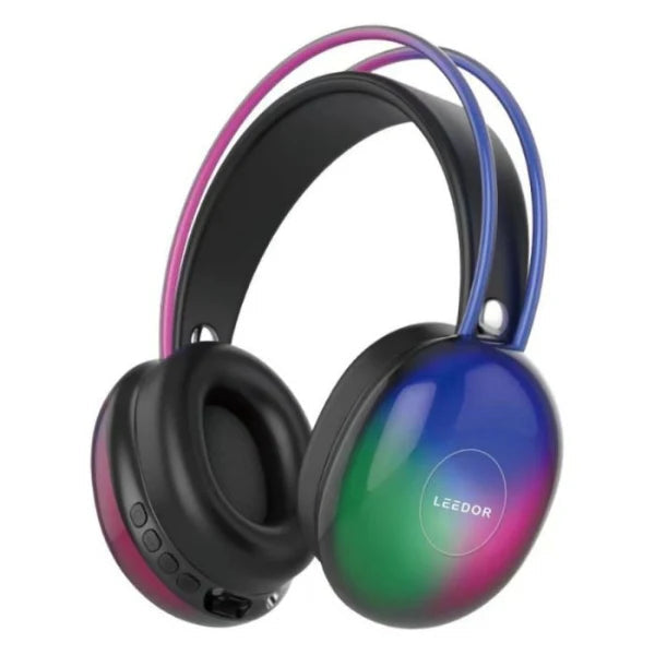 LD-COOL RGB , LEEDOR HIFI WIRELESS HEADPHONES LED&RGB , BLACK