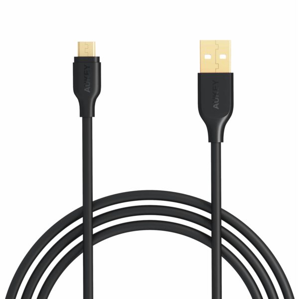 Aukey, USB 2.0 to Micro USB Cable (1m / 3.3ft) - Black -  CB-MD1 BK