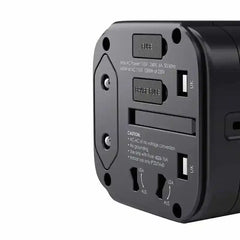 Aukey Universal Traver adapter 2 USB +1 USB-C - Black - GulfStore.com