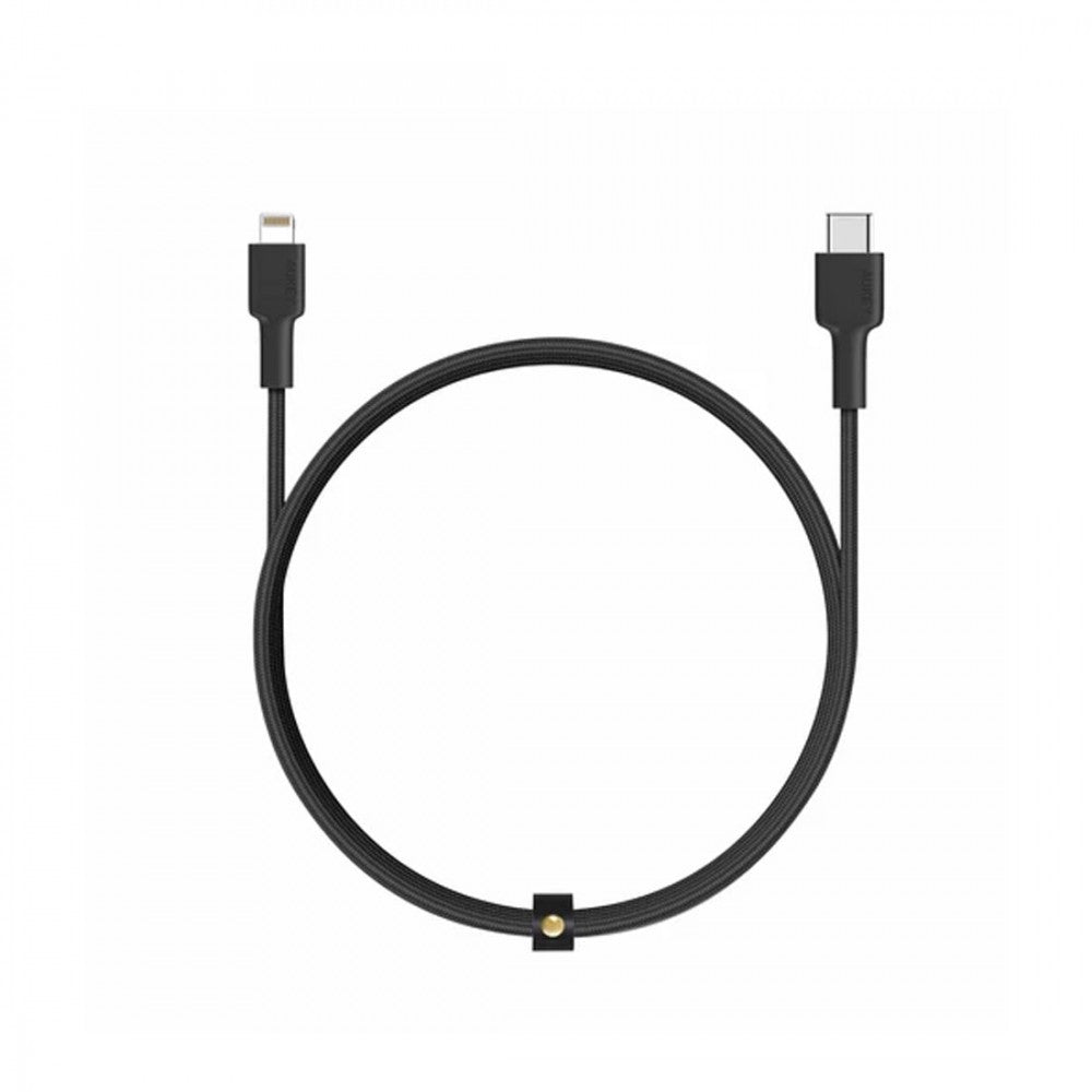 Aukey Braided USB-C to Lightning Cable (1.2m / 3.95ft) CB-CL1 BK - Black