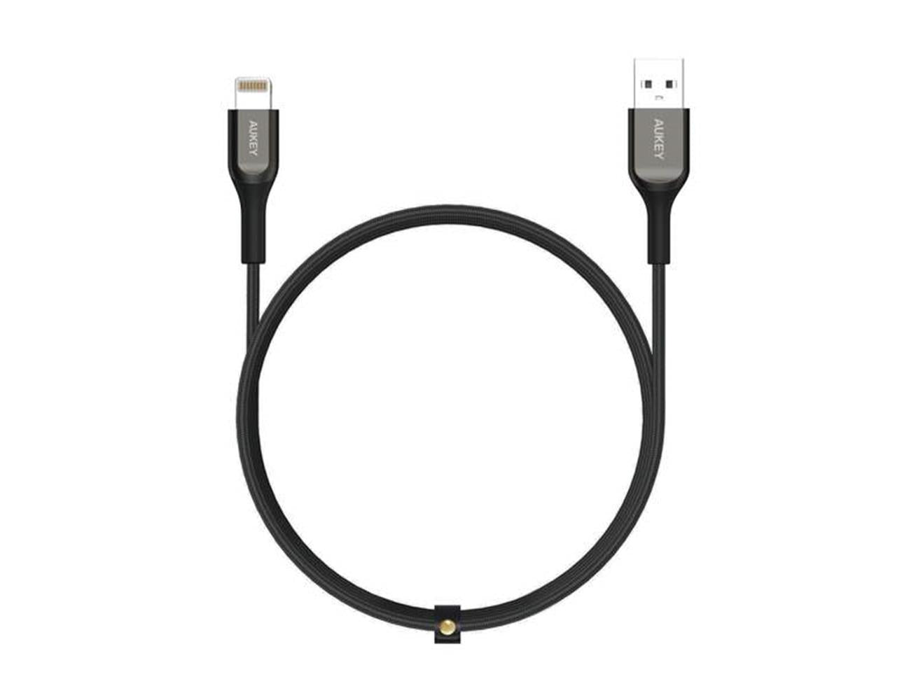 Aukey Kevlar Core Lightning to USB-A Cable (1.2m / 3.95ft) CB-AKL1 BK - Black