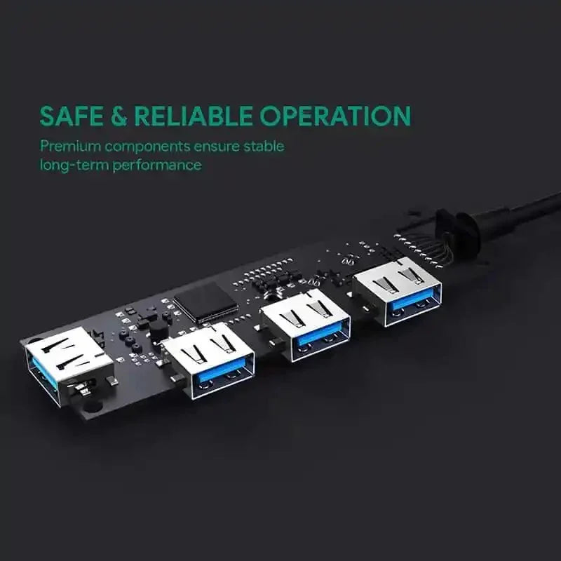موزع أوكي إسينشيال 4 منافذ USB-C CB-C64 أسود