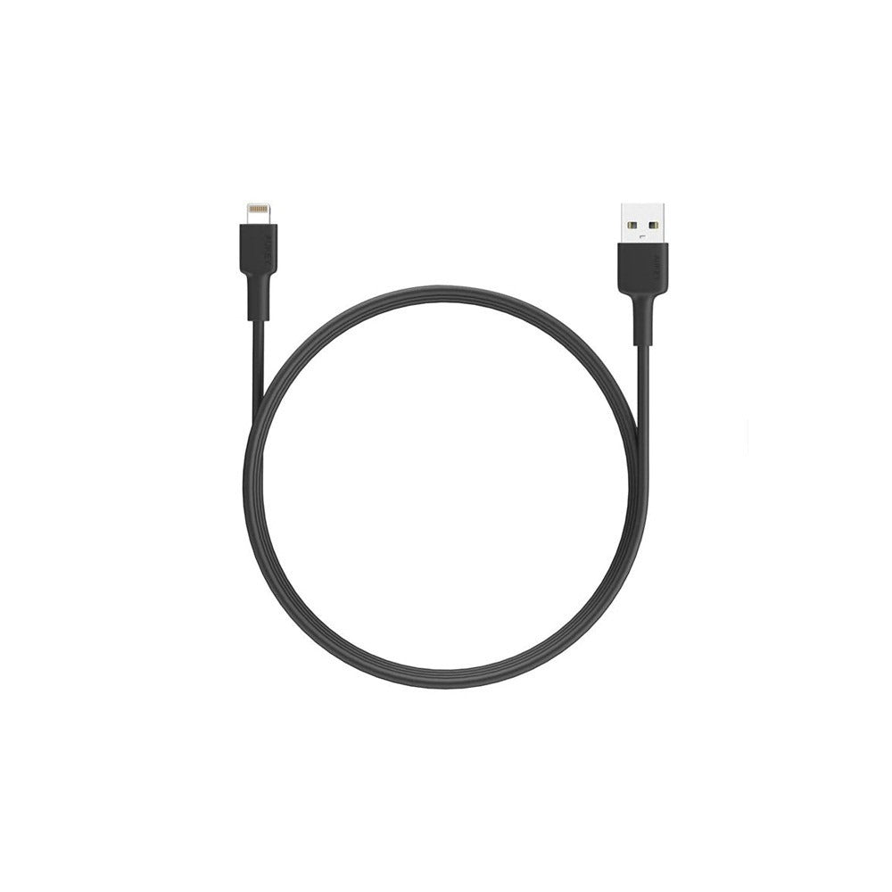 Aukey 0.9M Nylon Braided MFI USB-A to Lightning Cable CB-BAL7-BK - Black