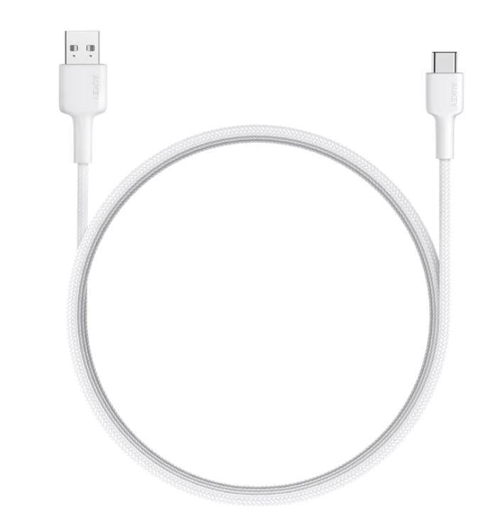 Aukey Impulse Braided AC USB-A to C Cable 0.9m CB-CD30-WH (LLTSN1030178) – White