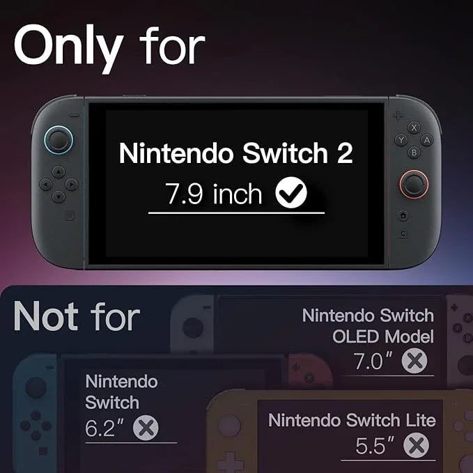 Tempered Film For Nintendo Switch 2 (2 Pcs)