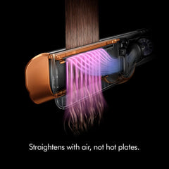 Dyson Airstrait™ HT01-BNBC-IN Hair Straightener with Wet to Dry Styling, No Heat Damage, Airflow Technology & LCD Display (Bright Nickel/Bright Copper) - GulfStore.com