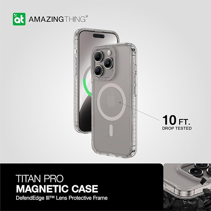 Amazing Thing Titan Pro Magsafe Drop Proof Case For Iphone 15 6.7 Pro Max 2023 Titan Grey IP156.1PTMGY