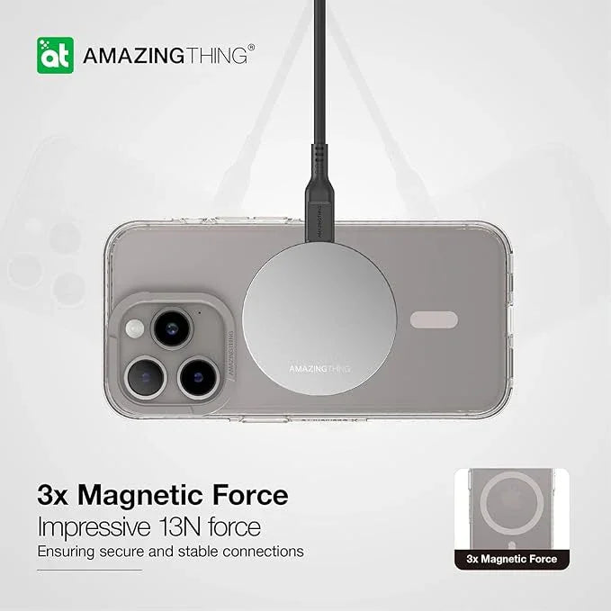جراب Amazing Thing Titan Pro Magsafe المقاوم للسقوط لهاتف Iphone 15 6.7 Pro Max 2023 Titan Grey IP156.1PTMGY 