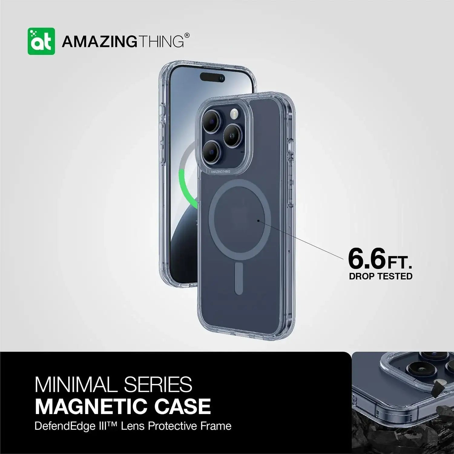 AMAZINGTHING | IP156.7PMMINBU | AT MINIMAL MAGSAFE DROP PROOF CASE FOR IPHONE 15 PRO MAX 6.7 | BLUE - GulfStore.com