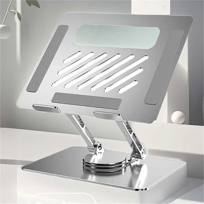 Swivel Rotatable 360 Rotating Laptop Stand For 9.7 -15.6 Inch Laptop And Tablets - Silver