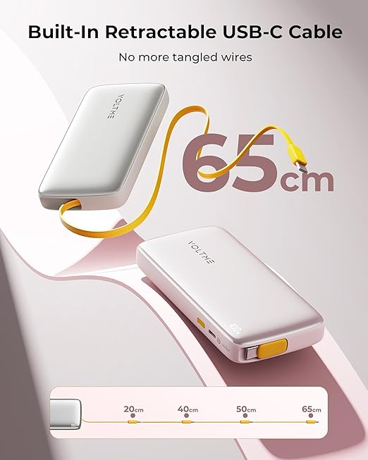 18510 | Voltme Hyper Core 10K Rollz 10000mAh Power Bank | 30W Fast PD | Gray