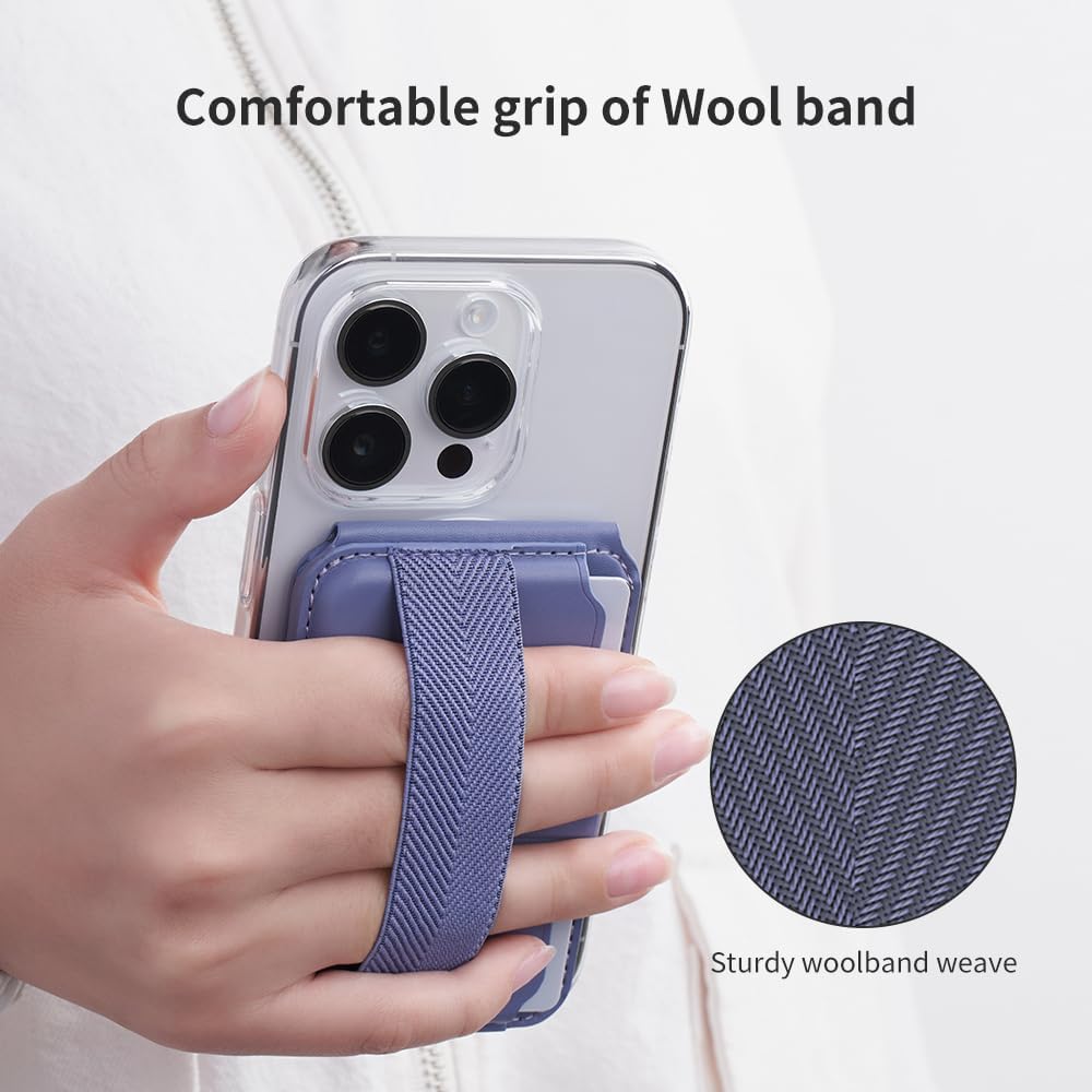 Sinjimoru | SMA-PLTB-STAN-BL | Sinjimoru M-Pull Tab Stand Magsafe Wallet - Blue