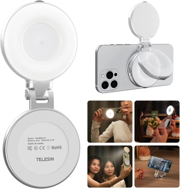 Telesin C03 Magnetic Seflie Ring Light (Silver)