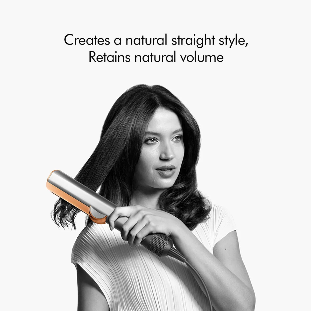 Dyson Airstrait™ HT01-BNBC-IN Hair Straightener with Wet to Dry Styling, No Heat Damage, Airflow Technology & LCD Display (Bright Nickel/Bright Copper) - GulfStore.com