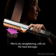 Dyson Airstrait™ HT01-BNBC-IN Hair Straightener with Wet to Dry Styling, No Heat Damage, Airflow Technology & LCD Display (Bright Nickel/Bright Copper) - GulfStore.com