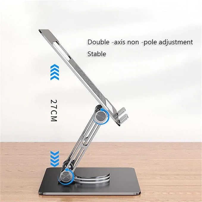 Swivel Rotatable 360 Rotating Laptop Stand For 9.7 -15.6 Inch Laptop And Tablets - Silver