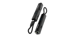 PD35038IN1 | Porodo 8-IN-1 Multi-Port USB Hub With 5Gbps Transfer Speed | Black - GulfStore.com