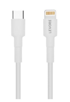 Levore 1M USB-C to Lightning Cable - White