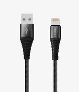 Levore USB-A to Lightning Nylon Cable, MFI Certified, 1.0M - Black -LCS121-BK - GulfStore.com