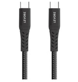 كابل USB-C إلى USB-C من Levore، 60 وات، 1 متر - أسود