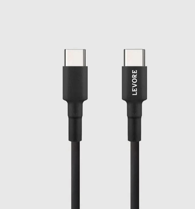 كابل Levore USBC إلى USBC بقوة 60 واط وبطول 1.0 متر، أسود LC5311-BK