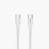 كابل Levore USB-C إلى USB-C بقوة 60 واط وبطول 1 متر - أبيض