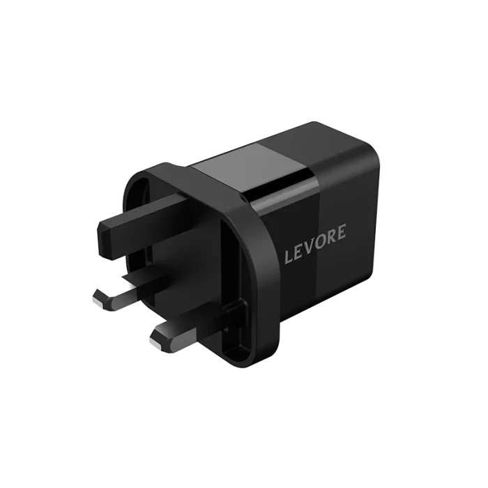 شاحن حائط Levore 20 وات 1XUSB-C محول شحن سريع - أسود - LGW112-BK
