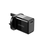 شاحن حائط Levore 20 وات 1XUSB-C محول شحن سريع - أسود - LGW112-BK