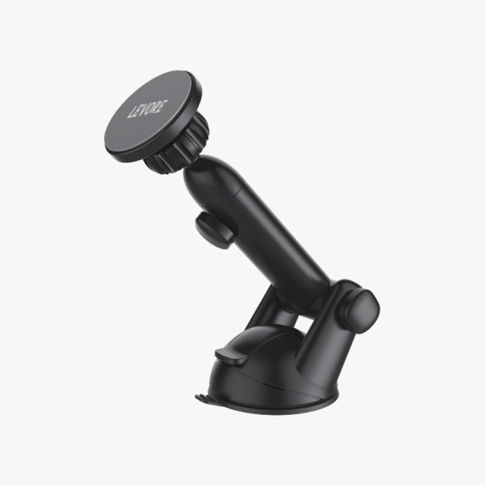 Levore Universal Magnetic phone holder for windshield and dashboard 360 dgree - Black