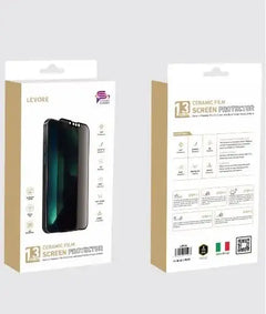 Levore Ceramic Protector Film for iPhone 13 Pro Max, Full Cover with Black Frame, Privacy & Matte - GulfStore.com