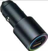 شاحن سيارة LEVORE، 53 واط، منفذين، PD + USB - رمادي