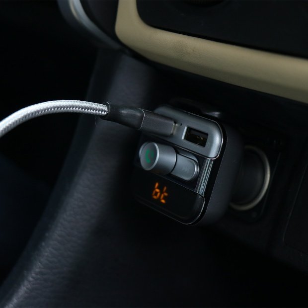 Porodo Wireless Hands-Free Car Kit With Built-In FM Transmitter 3.4AMP (FMBT17) (15W)