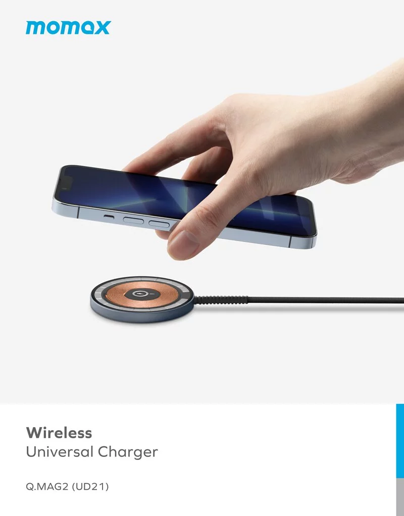 Momax Q.Mag Magnetic Wireless Charger - Grey
