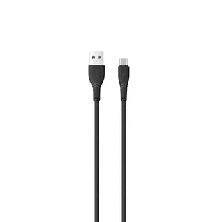 Pawa Dual USB Port Auto-ID Wall Charger 2.4A UK with Type-C Cable PW-24AIUKC-BK - Black